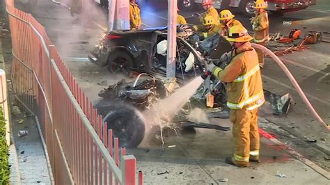 One person was killed and five others were injured after a two-vehicle crash in Pacoima Sunday evening, officials said. . Fatal car accident in pacoima